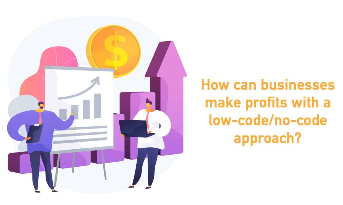 How can businesses make profits with a low-code or no-code approach?